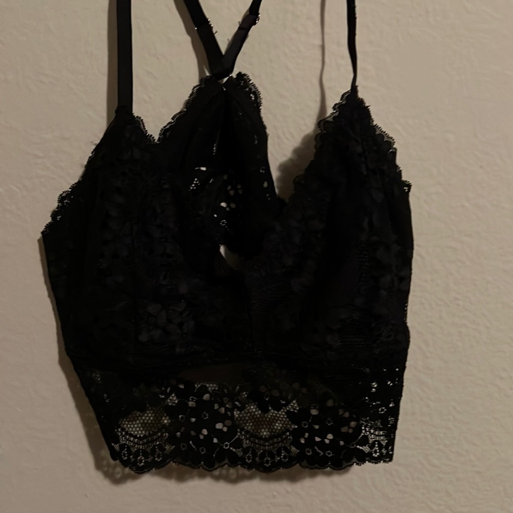 XL black lace bralette